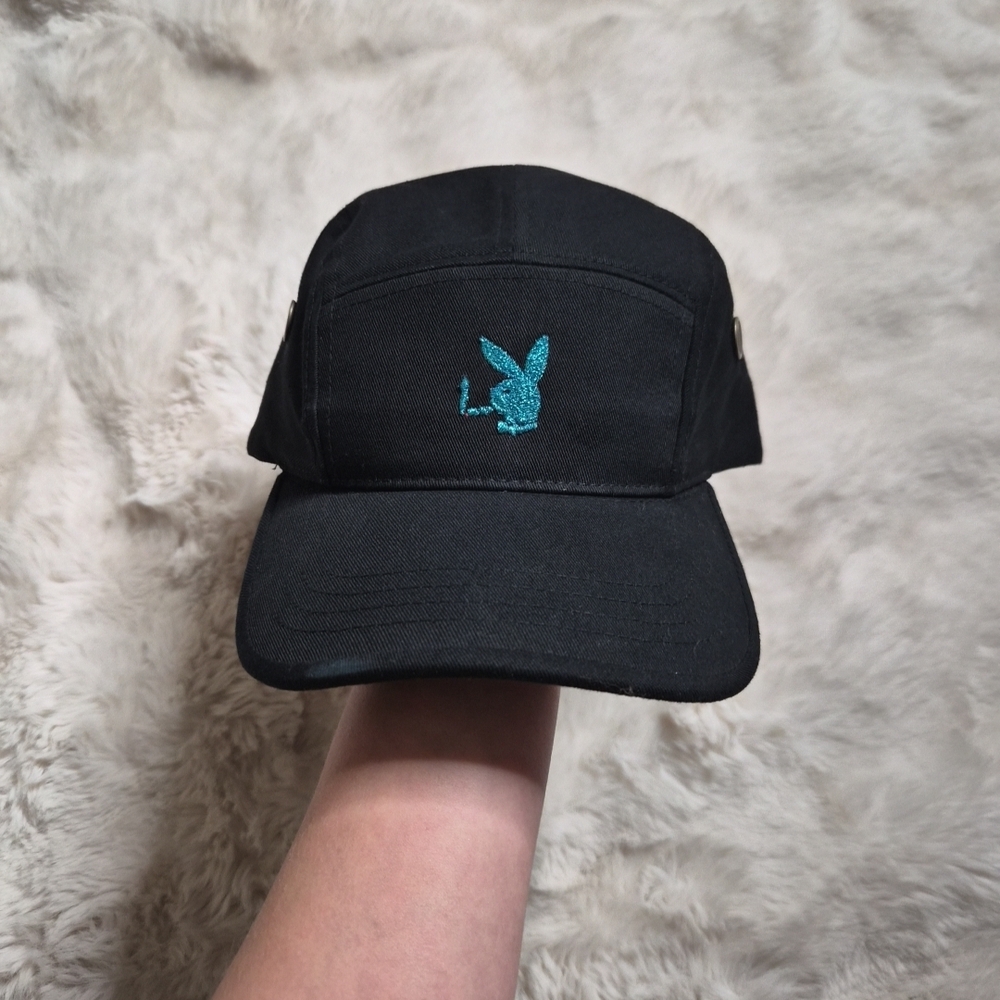 Playboy Hat Baseball Cap K&B Ethos Black Blue Bunny Smoking Streetwear Dope ✨️💫
